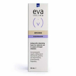 Пінка для вмивання InterMed Eva Intima при мікозах інтими, що очищає, 50 мл