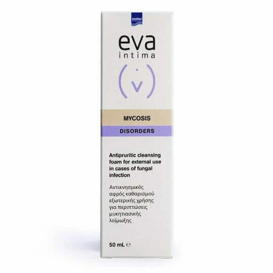 Пінка для вмивання InterMed Eva Intima при мікозах інтими, що очищає, 50 мл: ціни та характеристики