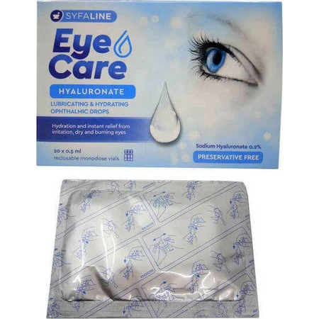 Syfaline Eye Care Hyaluronate Drops Гиалуроновая кислота глазные капли для сухих глаз 20x0,5 мл: цены и характеристики
