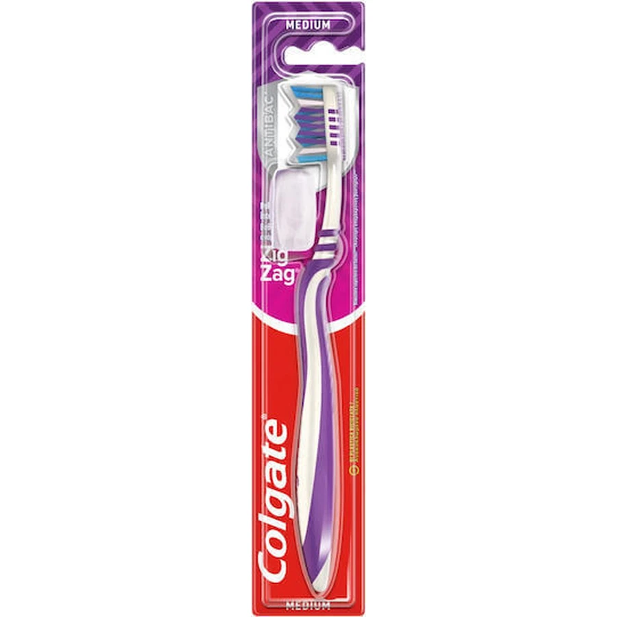 Зубная щетка Colgate средняя фиолетовая/белая 102438: цены и характеристики