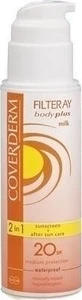 Coverderm Filteray Plus Milk 2 в 1 Солнцезащитный крем и крем после бритья для тела SPF20 150 мл