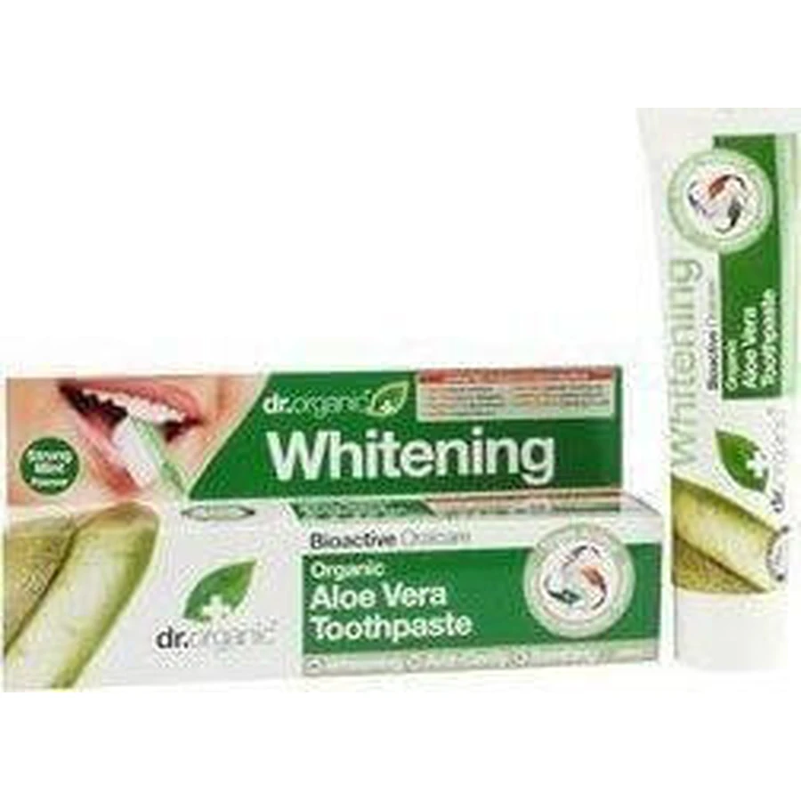 Зубная паста Dr.Organic Aloe Vera Whitening Toothpaste для отбеливания и лечения кариеса 100 мл: цены и характеристики