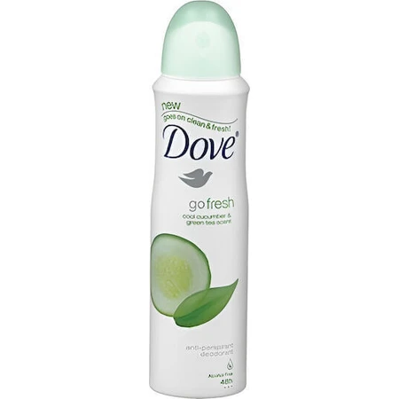 Дезодорант-спрей Dove Go Свіжий огірок і зелений чай 48 год Дезодорант-спрей 150 мл: ціни та характеристики