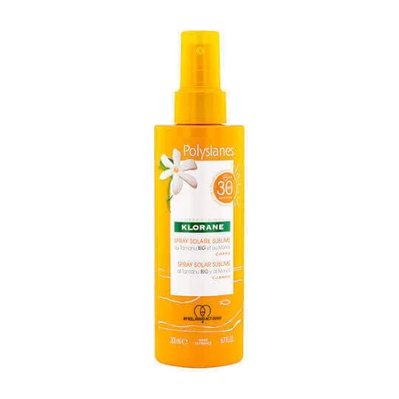Klorane Polysianes Сонцезахисний лосьйон для тіла SPF30 Спрей 200мл: ціни та характеристики
