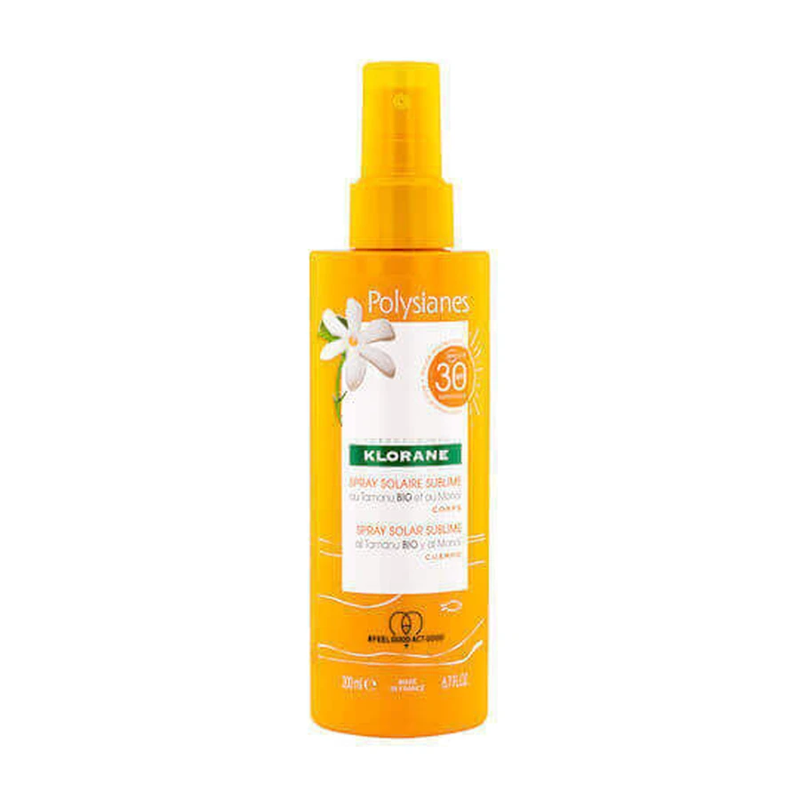 Klorane Polysianes Сонцезахисний лосьйон для тіла SPF30 Спрей 200мл: ціни та характеристики