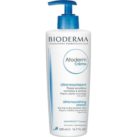 Bioderma Atoderm Creme Ультраживильний крем для нормальної та сухої шкіри Зволожуючий крем для тіла з гіалуроновою кислотою для сухої та чутливої шкіри 500 мл: ціни та характеристики