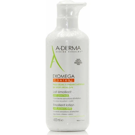 A-Derma Exomega Exomega Control Emollient Lotion Зволожуючий відновлюючий кондиціонер для атопічної шкіри 400мл: ціни та характеристики