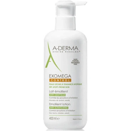 A-Derma Exomega Exomega Control Emollient Lotion Зволожуючий відновлюючий кондиціонер для атопічної шкіри 400мл: ціни та характеристики