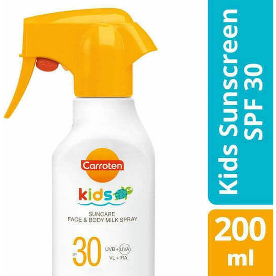 Дитячий сонцезахисний крем-спрей Carroten Kids SPF30 200 мл: ціни та характеристики