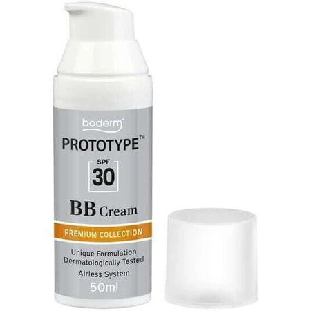 Зволожуючий крем для обличчя SPF30 з гіалуроновою кислотою та ніацинамідом Boderm Prototype BB для боротьби з пігментними плямами 50 мл: ціни та характеристики