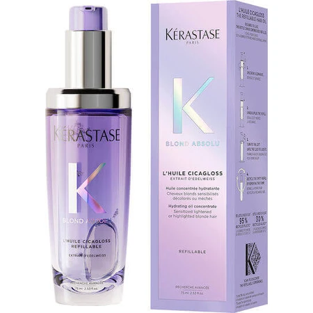 Kérastase Blond Absolu L'Ηuile Cicagloss Олія для сухого волосся для підтримки кольору 75 мл, що багаторазово використовується, Kérastase Blond Absolu L'Ηuile Cicagloss: ціни та характеристики