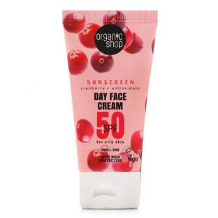 Сонцезахисний крем для обличчя з журавлиною Organic Shop SPF50 50 мл