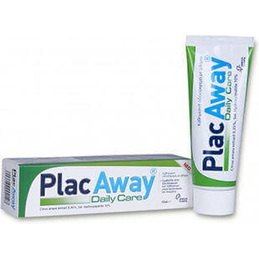 PlacAway Зубна паста для щоденного догляду проти зубного нальоту та пародонтиту з екстрактом цитрусового амарису 0,35% та розчином гідроксиапатиту 10% 75мл: ціни та характеристики