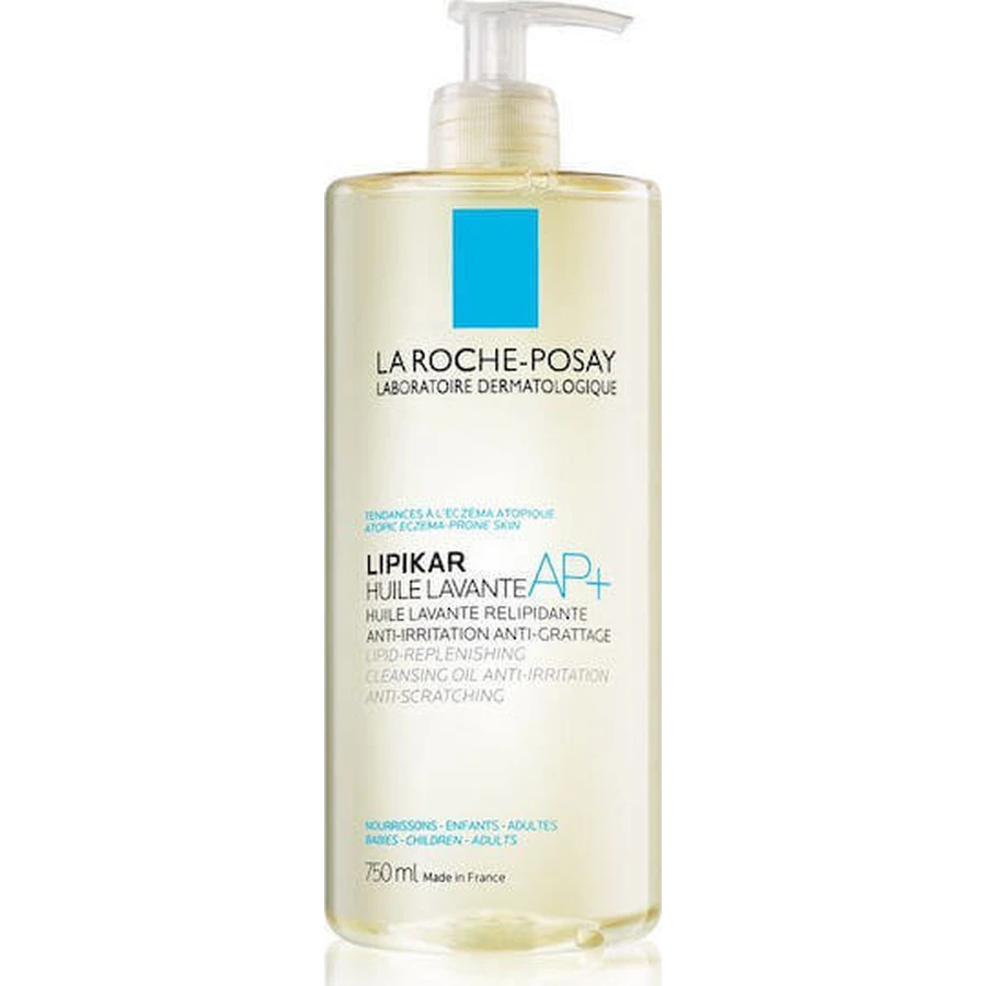 La Roche Posay Lipikar AP+ Очищувальна олія для тіла, що поповнює запаси ліпідів, проти подразнень та подряпин, підходить для атопічної шкіри 750 мл: ціни та характеристики