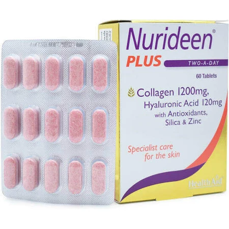 Health Aid Nurideen Plus з гіалуроновою кислотою та вітаміном С 60 таб.: ціни та характеристики