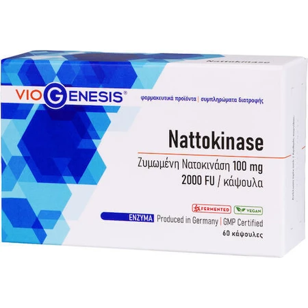 Viogenesis Наттокиназа 100 мг 30 растительных капсул: цены и характеристики