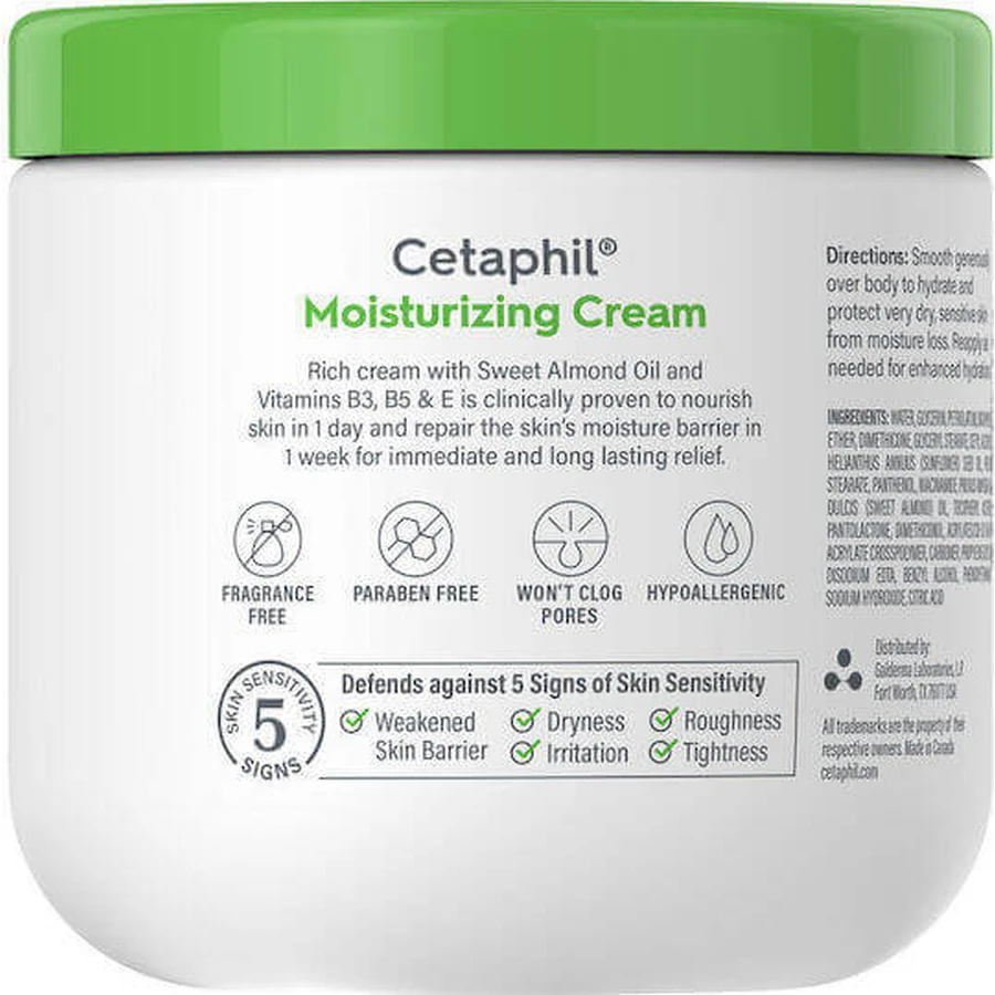 Зволожуючий крем для тіла Cetaphil Skin для сухої/дуже сухої та чутливої шкіри 453гр: ціни та характеристики