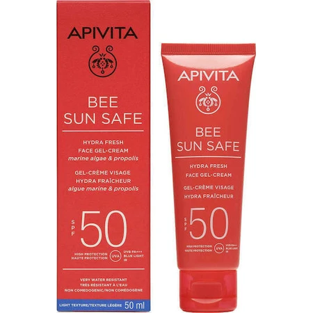 Apivita Bee Sun Safe Hydra Гідра Водостійкий гель для обличчя із захистом від сонця SPF50 50мл: ціни та характеристики