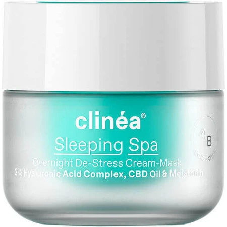 Clinea Sleeping Spa Крем-маска Легкий зволожуючий нічний бальзам для обличчя з гіалуроновою кислотою та пребіотиками 50мл: ціни та характеристики