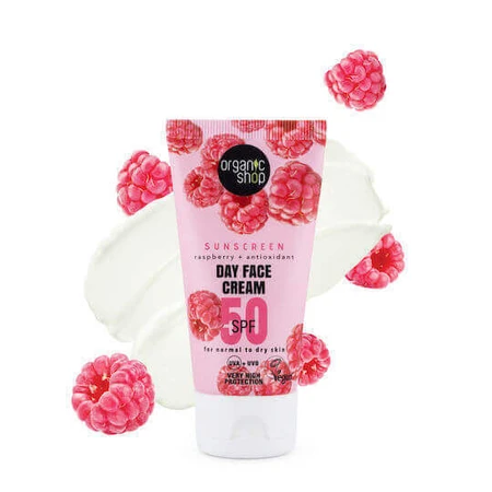 Organic Shop Клюква Для нормальной и сухой кожи Солнцезащитный крем для лица SPF50 50 мл: цены и характеристики
