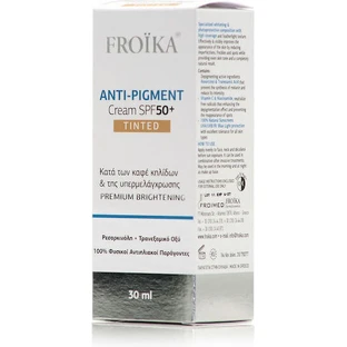 Froika Антипігментний тонований денний крем SPF50 проти пігментних плям з вітаміном С та пептидами 30мл