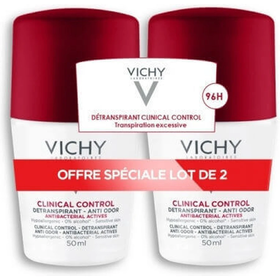Дезодорант Vichy Clinical Control 96h Roll-On 2х50мл: ціни та характеристики