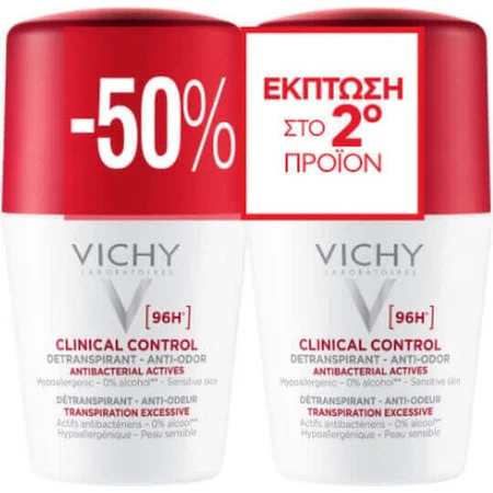 Дезодорант Vichy Clinical Control 96h Roll-On 2х50мл: ціни та характеристики
