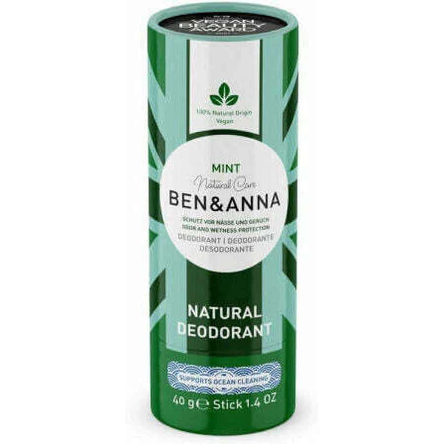 Ben & Anna М'ятний натуральний дезодорант Натуральний дезодорант-стік Aluminium Free 40гр: ціни та характеристики