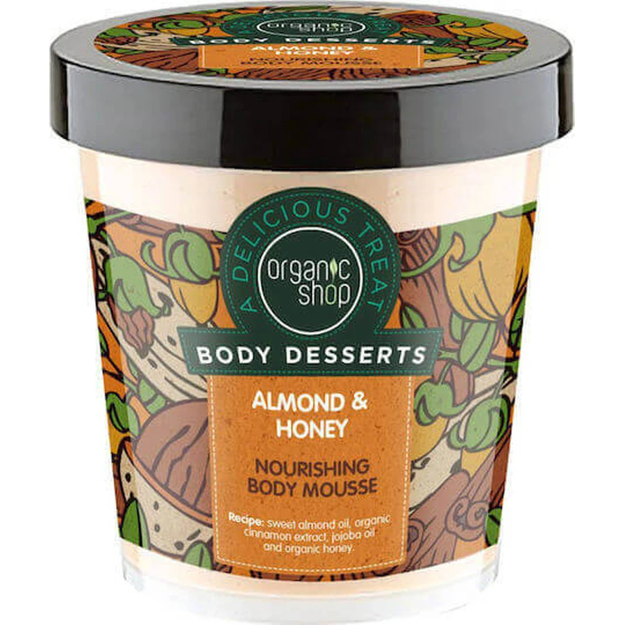 Зволожуючий мус для тіла з мигдалем та медом Organic Shop 450мл: ціни та характеристики