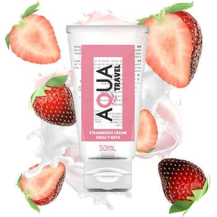 лубрикант aqua travel Lubricant Полуничний крем 50мл