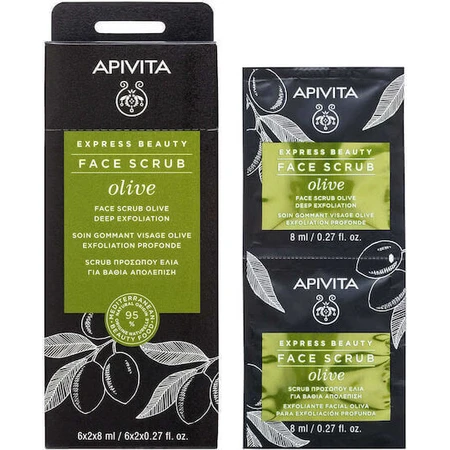 Apivita Express Beauty Глибокий відлущуючий скраб для обличчя з оливковою олією 8 мл: ціни та характеристики