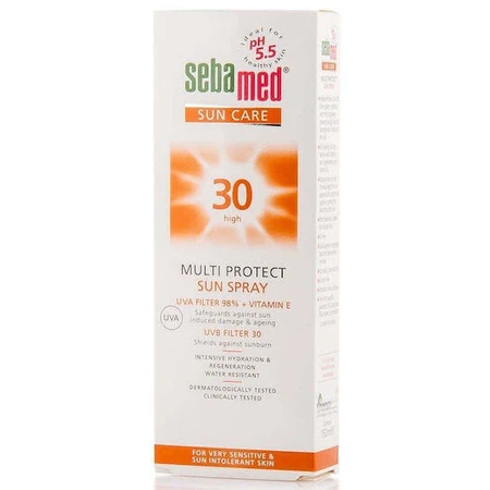 Sebamed Multi Protect Sun Водостійкий сонцезахисний лосьйон для тіла SPF30 Спрей 150 мл: ціни та характеристики