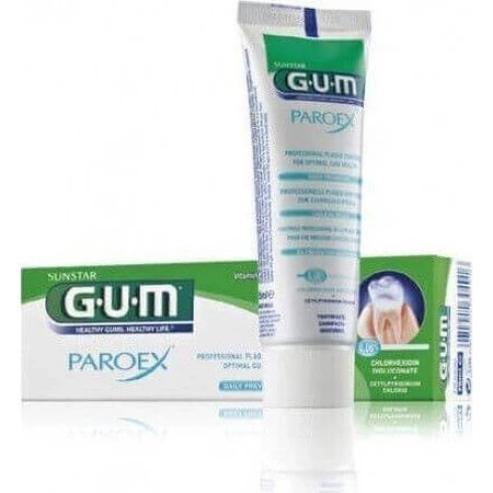 GUM Paroex 0,06% CHX + 0,05% CPC Зубна паста від зубного нальоту та гінгівіту 75мл: ціни та характеристики