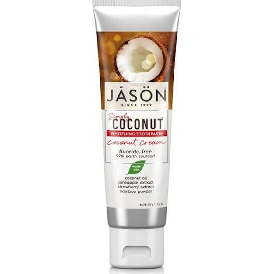 Jason Simply Coconut Soothing Заспокійлива зубна паста без фтору з кокосом і ромашкою 119гр: ціни та характеристики