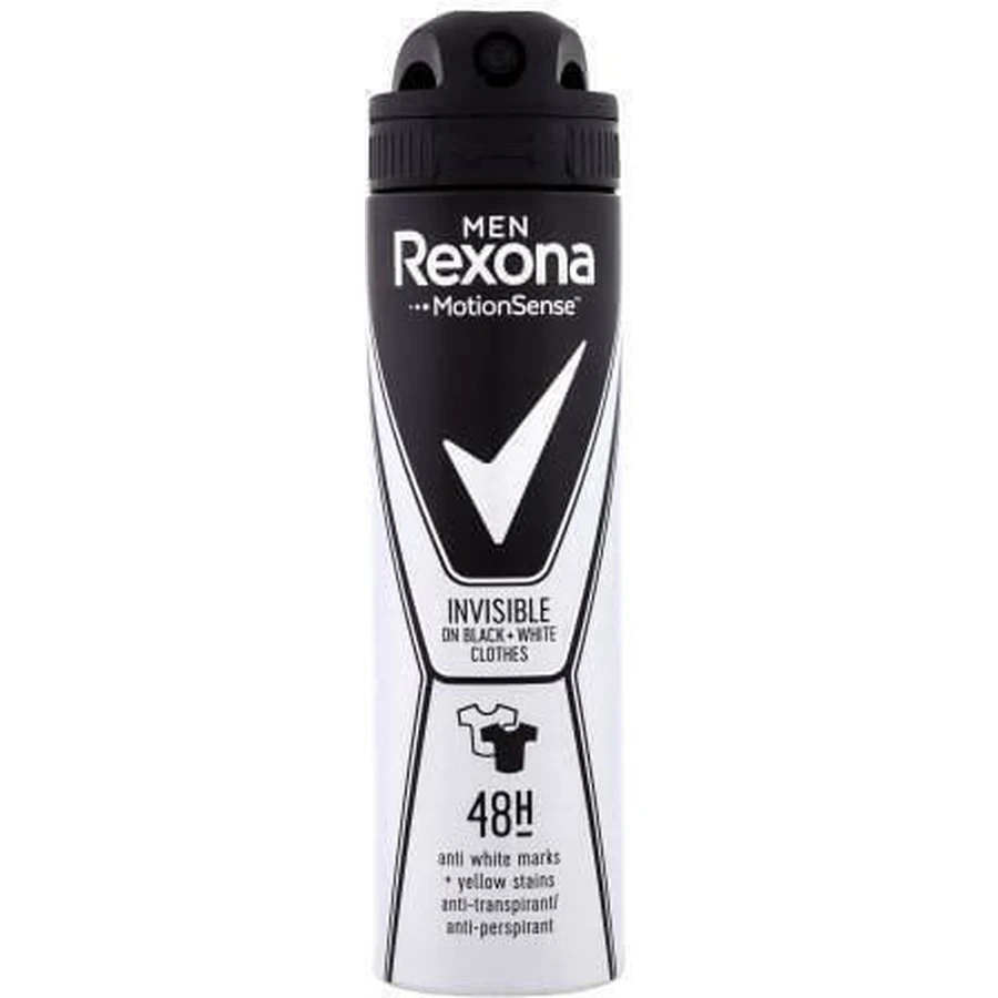 Rexona Men Motion Sense Invisible Black & White 48h Anti-perspirant Дезодорант 48h Дезодорант-спрей 150 мл: цены и характеристики