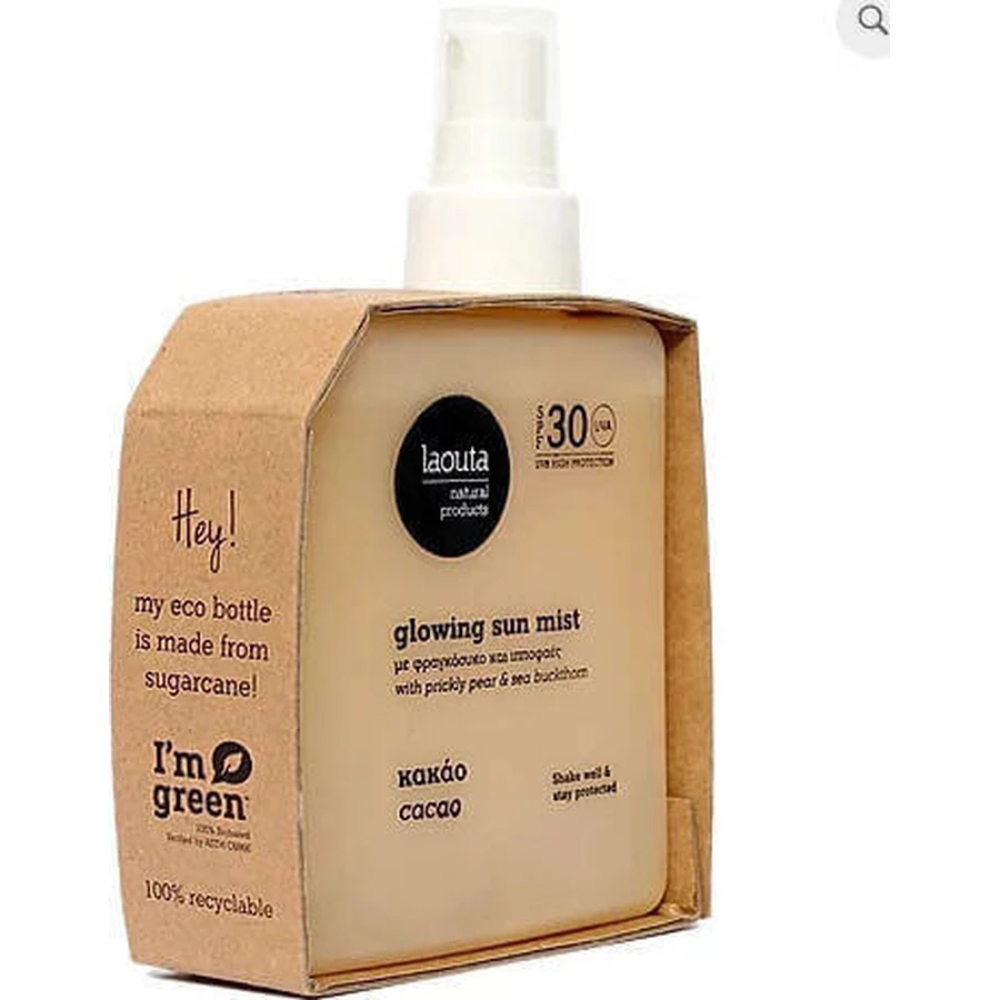 Laouta Natural Products Какао сонцезахисний крем для тіла SPF30 200 мл: ціни та характеристики