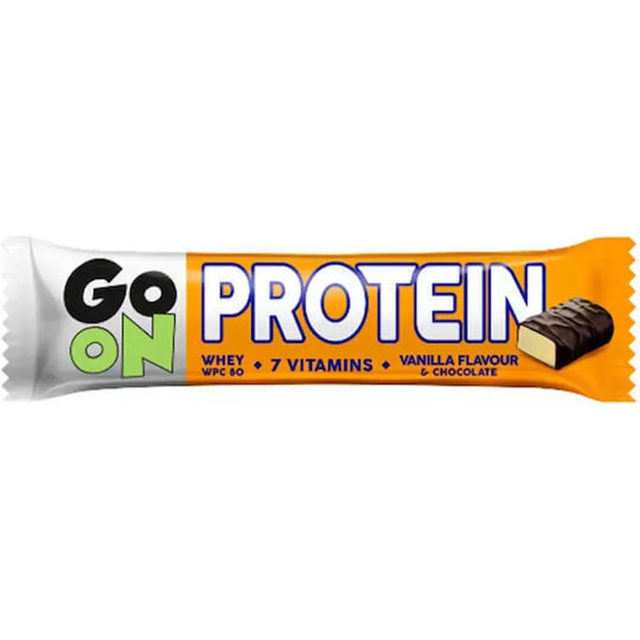 Протеїновий батончик Go On Nutrition з 20% білка та ванільним смаком 50гр: ціни та характеристики