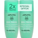 Apivita Bee Fresh Deodorant 24h Roll-On Дезодорант без алюминия 2х50 мл: цены и характеристики