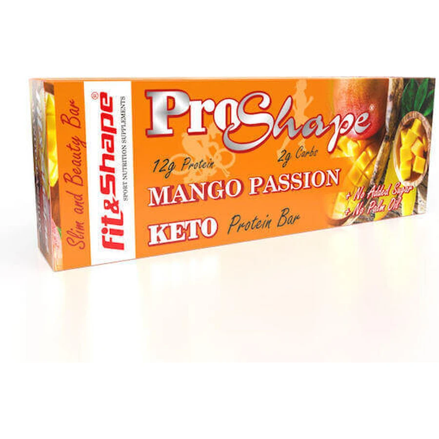 Батончик Fit & Shape ProShape з 30% протеїну та смаком пристрасті з манго 40г: ціни та характеристики
