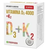 Вітамін D3 4000 МО та К2 150 мкг, 30 капсул, Парафарм