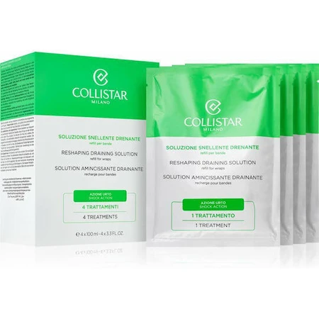Collistar Reshaping Draining Solution Refill For Wraps 4x100ml Cellulite Set Buttocks: цены и характеристики