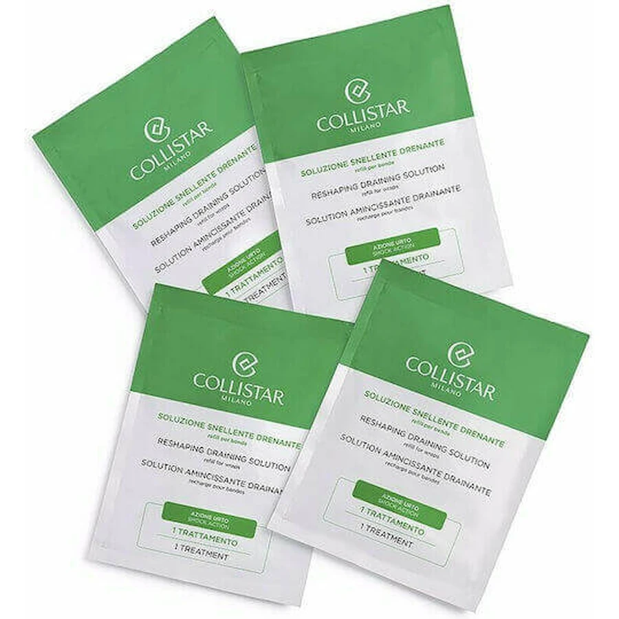 Collistar Reshaping Draining Solution Refill For Wraps 4x100ml Cellulite Set Buttocks: цены и характеристики