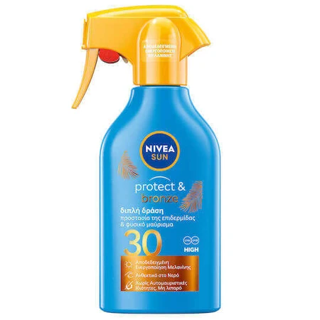 Сонцезахисний лосьйон для тіла Nivea Protect & Bronze SPF30 Спрей 270 мл: ціни та характеристики