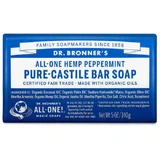 Dr Bronner's Pure-Castile Bar Soap All-One Hemp Peppermint Soap Bar for Body & Hair 140gr