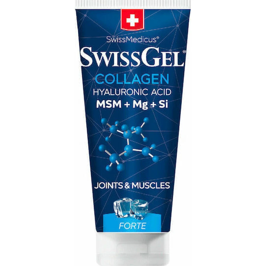 Herbamedicus Swiss Gel Collagen Forte Гель для кріотерапії від болю в м'язах і суглобах Охолоджуючий крем з морським колагеном і гіалуроновою кислотою 200мл: ціни та характеристики
