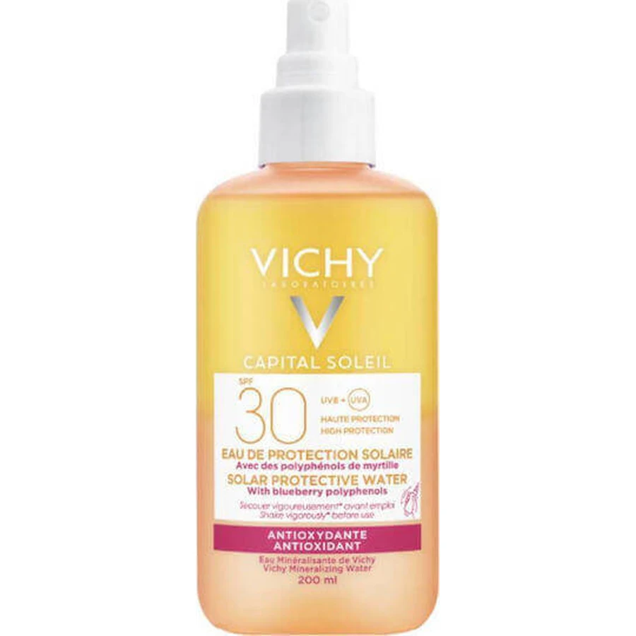 Vichy Ideal Soleil Антиоксидантний водостійкий сонцезахисний лосьйон для тіла SPF30 в спреї 200 мл: ціни та характеристики