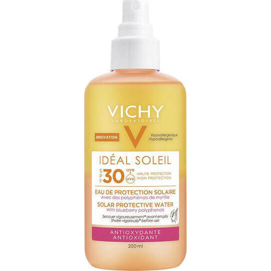 Vichy Ideal Soleil Антиоксидантний водостійкий сонцезахисний лосьйон для тіла SPF30 в спреї 200 мл: ціни та характеристики
