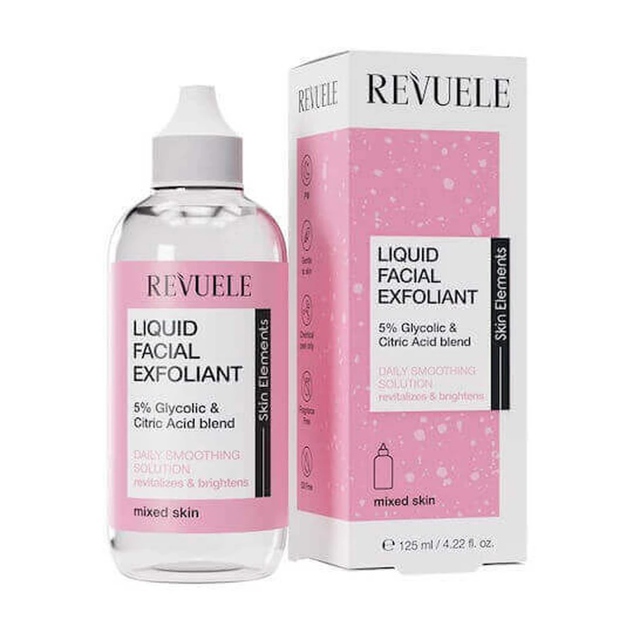 Skin Elements Жидкий эксфолиант для лица 5% смесь гликолевой и лимонной кислот, 125 мл: цены и характеристики