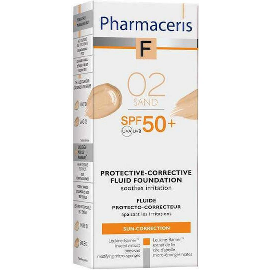 Pharmaceris Protective - Corrective Fluid Foundation Солнцезащитный крем для лица SPF50 с пигментом 02 Sand 30 мл: цены и характеристики