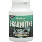 Health Aid Pure L-Carnitine with Carnitine 550mg and Unflavoured Flavour 30 tabs: цены и характеристики